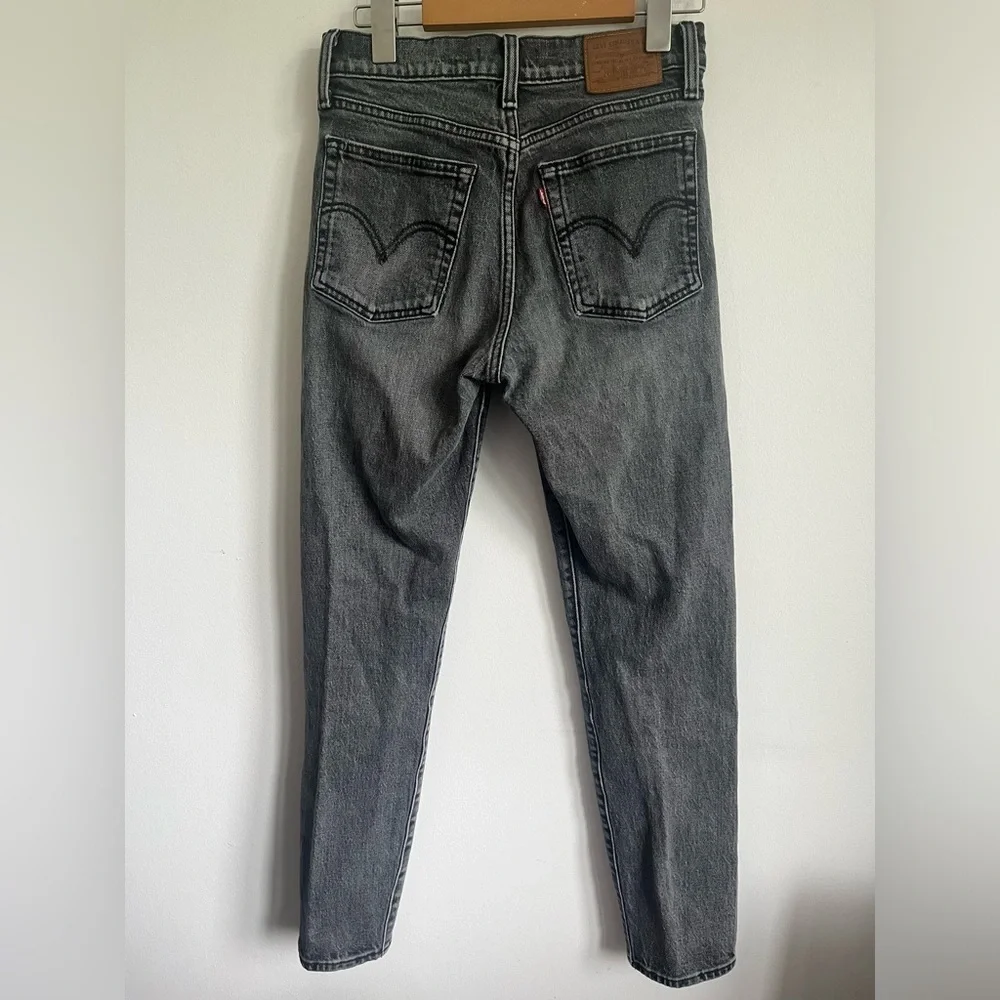 Levi’s Premium Denim Wedgie Fit High Rise Straight Jeans - Gray - US 25 - Picture 4 of 8
